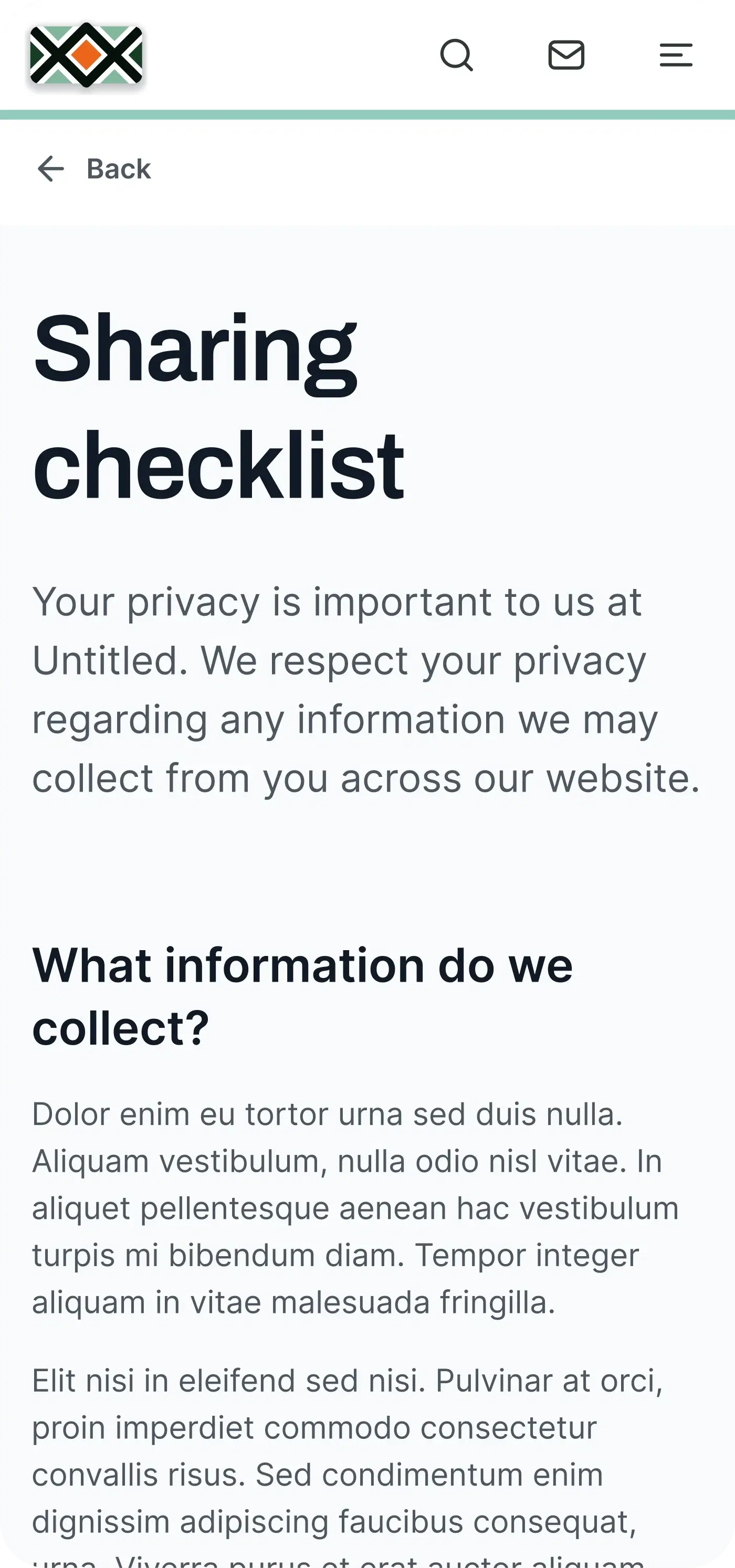 ADBEx — data sharing checklist